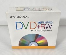 NEW Memorex DVD+RW 4.7GB Discs 10-Pack, 120 Min  picture