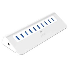 Aukey CB-H6 10-Port USB 3.0 Hub Aluminum Alloy w/ LED Indicator NEW picture