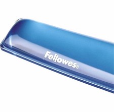 Fellowes Gel Crystal Wrist Rest Transparent - Blue (91137) Carpal Tunnel Relief picture
