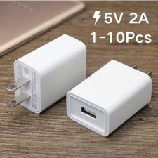 1-10X 5V 2A USB Port Jack Wall Charger 5 Volt v 2 Amp AC to DC Power Adapter Lot picture