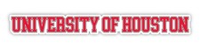 University of Houston College Text Vinyl Decal – White, Clear and Holo picture