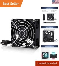 Versatile 80mm DC Fan with Dual-Ball Bearings - Silent Cooling at 2800 RPM picture