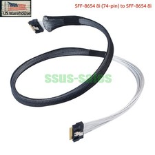 80 cm SFF-8654 8i SlimSAS to SFF-8654 8i SAS 4.0 24 Gbps Server Internal Cable picture