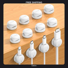 Lamicall 12 Pack Spring Cord Organizer Cable Clips for Desk Wall Car picture