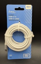 Home by Rite Aid Braided USB-C to USB-C USB Cable 10 ft White picture
