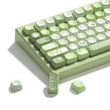 132 PCS Womier Cute Bunny PBT Keycaps MOA Profile Mechanical Keyboard Green picture