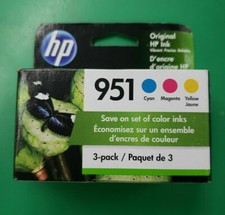 Genuine HP 951 Color Ink Cartridges-C/M/Y-For HP8100 8615 8625 Printer-3PK-OEM picture