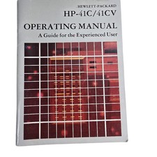 1980 HP Hewlett Packard HP-41C 41CV Operating Manual Experienced User Vintage picture