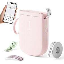D11 Upgraded Version 300 DPI Label Maker with Tape, Pink picture