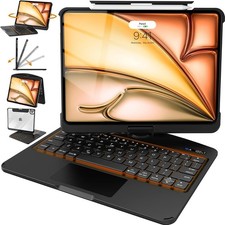 Intermerge Transparent Case with Keyboard for iPad Air 13