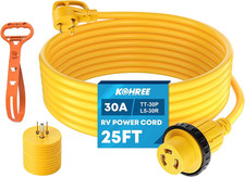 25Ft RV Power Extension Cord 30 Amp Twist Lock RV Adapter Plug 30M/30F with RV P picture