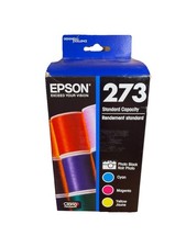 Genuine Epson 273 Ink Cartridges 4 Pack Combo Photo Black & Color Exp 2027 picture