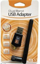 600Mbps Wireless USB WiFi Adapter Dongle Dual Band 2.4G/5GHz W/Antenna 802.11AC picture