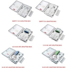 1x16 PLC Fiber Splitter 24 Core SC UPC APC Outdoor FTTH Distribution Termina Box picture