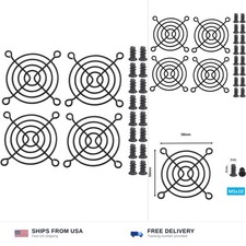 4x 60mm Black Fan Grill Guard with Screws Desktop PC Cooling picture