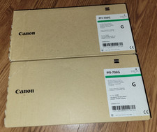 2-Pack Canon PFI-706 G Green Ink Tank 700ml Expired (2019) New Unopened PFI-706G picture