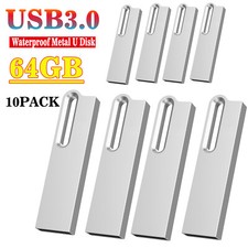 10 Pack 64GB USB 3.0 Flash Drive Metal Pen Drive Thumb Drive Waterproof U Disks picture