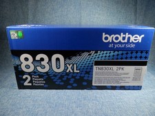 Genuine Brother TN830XL 2PK Black Toner Cartridge TN-830XL High Yield OEM - NEW picture