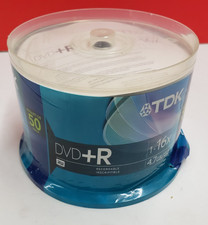 New TDK DVD+R 16x 4.7GB 50 Pack Spindle Recordable 1-16x DVDR DVD New Spindle picture