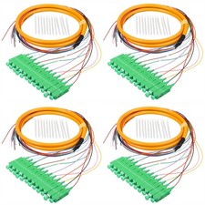 4 PCS 1.2m SC/APC Fiber Optic Pigtail 12 Strand SingleMode 9/125 SMF Cord picture