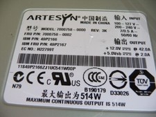 AU SELLER IBM Artesyn 7000758-0000 49P2166 FRU 49P2167 Power Supply 514W -TESTED picture