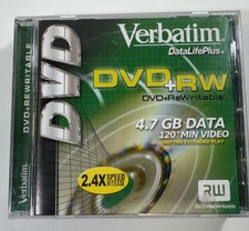 Lot of 3 Verbatim DataLifePlus DVD+RW 4.7GB 2.4X ReWritable Discs w/Cases picture