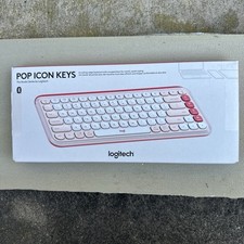 Logitech POP ICON KEYS Wireless Bluetooth Keyboard, Comfortable Typing, Rose picture