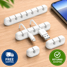 Silicone Cable Organizer USB Cord Management Clips for Desk/Home/Car picture