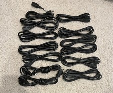 Lot of 10 Standard AC Power Cord Cable Desktop Monitor Computer PC 6ft. picture