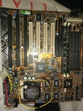 Vintage FIC PA-2007 Socket 7 Baby AT Motherboard + CPU + RAM - Tested picture