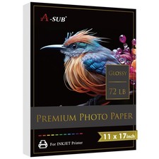 50 PCS Premium Photo Paper High Glossy 11x17 Inch 72lb Inkjet Single Sided picture