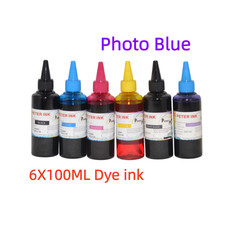 6X100ML dye refill Ink alternative for Canon cartridge ciss C (Photo Blue) picture