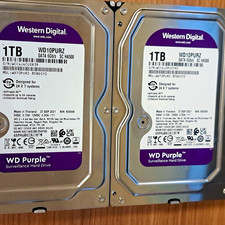 Lot of 2 Western Digital WD Purple WD10PURZ 1TB 3.5in SATA 6Gb/s 5400RPM HDD picture