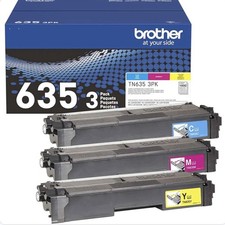 Brother Genuine TN635C, TN635M, TN635Y Standard Yield Cyan/Magenta/Yellow Toner  picture