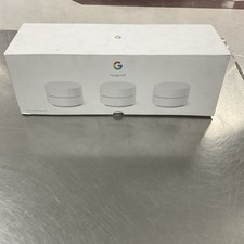 Google Wifi 1200 Mbps 2 Port 1000 Mbps Wireless Router - Snow, Pack of 3... picture