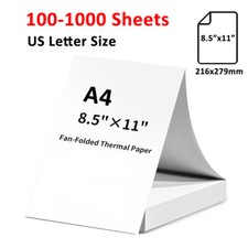 100-1000 Sheets Thermal Printer Paper 8.5