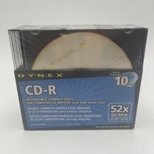 Dynex, Recordable Compact Disc, 10 Pack, #DX-10CDR, 700MB, Sealed. picture