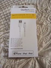StarTech RUSBLTMM30CMW 12inch/30cm Durable White USB-A to Lightning Cable Rugged picture