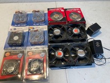 Lot of 8 PC Cooling Fans Thermaltake Thunderblade iFlash LED + Adapters picture
