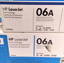 C3906A - OEM HP - 06A Black Toner - Genuine LOT of 2 - NEW - Sealed Retail Boxes picture