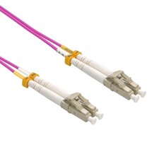 5 Pack of 25m LC/UPC-LC/UPC OM4 Multimode Duplex OFNR 2.0mm Erika Violet Fiber O picture