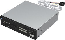 SABRENT 74 in 1 3.5 Inch Internal Flash Supports 74 Memory Type, Black,Silver picture