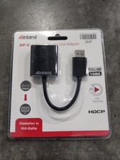 inland DP-V DisplayPort to VGA Adapter Plug & Play HDCP Full HD 1080 Black picture