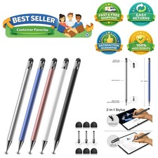 Stylus 5 Pcs Set - 2-in-1 High Precision Touch Screen Pen for iPad and Android picture