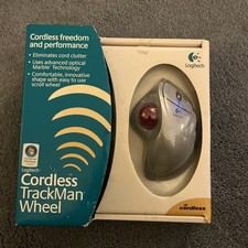 Logitech Mouse Cordless Wireless TrackMan Wheel Ball New Sealed picture