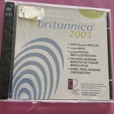 NEW Encyclopedia Britannica: 2001 Standard Edition 2 disc set PC Maps Dictionary picture