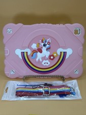 Kids Universal Tablet Case Pink Unicorn Rainbow Fits 7-11 Inch Stand. Child Girl picture