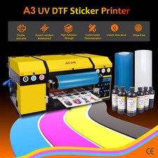 A3 UVDTF Printer Double Epson XP600 Heads AB Film Transfer Sticker Crystal Print picture