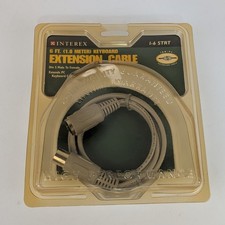 Interex 6ft IBM Keyboard Extension Cable - 5pin DIN Male to Female - New picture