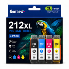 212XL 4Pk BK/C/M/Y High-Yield Ink Cartridges for XP-4100 XP-4105 WF-2850 WF-2830 picture